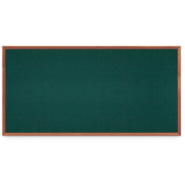 United Visual Products Wood Combo Board, 60"x36", Cherry/White Porcelain & Forbo UVDECORK6036OAK-CHERRY-WHTPORC-FORBO - main